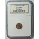 II RP, 1 groš 1931 - NGC MS 64 RB
