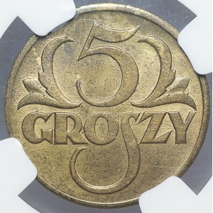 II RP, 5 grošů 1923 - NGC MS 62