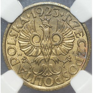 II RP, 5 grošů 1923 - NGC MS 62