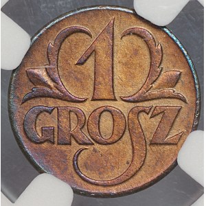 II RP, 1 penny 1923 - NGC AU DETAILS cleaned