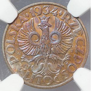 II RP, 2 groše 1934 - NGC MS 63 BN