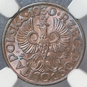 II RP, 1 penny 1930 - NGC MS 65+ RB