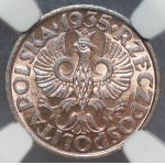 II RP, 1 grosz 1935 - NGC MS 64 RB