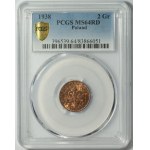 II RP, 2 grosze 1938 - PCGS MS 64 RD