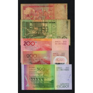 Afrika - Kapverdy, 100, 200 a 500 escudos (1992-2014), sada 5 bankovek