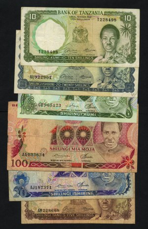 Africa - Tanzania - Shillings set of 6 pieces