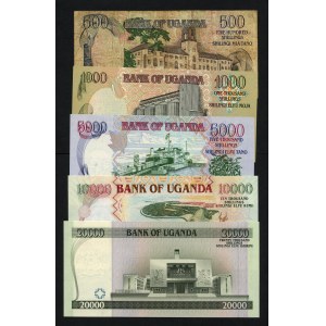 Afryka - Uganda 1994 - 2009 Szylingi zestaw 5 sztuk
