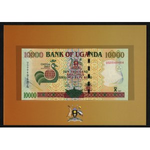 Afryka - Uganda 2007 - Banknot pamiątkowy o nominale 10000 Szylingów