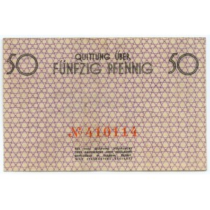 Getto Łódź (Litzmannstadt Ghetto), 50 fenigów 1940 pomarańczowy numerator