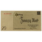 Getto Łódź (Litzmannstadt Ghetto), 20 marek 1940 zestaw 2 sztuk z odmiennym typem numeratora