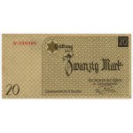Getto Łódź (Litzmannstadt Ghetto), 20 marek 1940 zestaw 2 sztuk z odmiennym typem numeratora