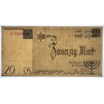 Getto Łódź (Litzmannstadt Ghetto), 20 marek 1940 zestaw 2 sztuk z odmiennym typem numeratora