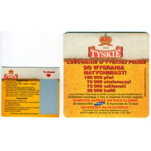 Tyskie loterie, stírací los + tácek 1999