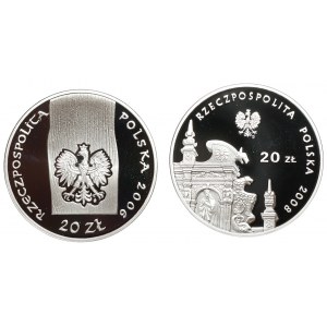 III RP, 20 zloty 2006 - Church in Haczów and 20 zloty 2008 - Kazimierz Dolny, set of 2 coins