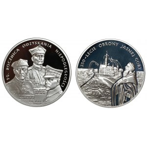 III RP, 20 zloty 2008 - 90 Anniversary of Regaining Independence and 20 zloty 2005 - 350 Defense of Jasna Gora, set of 2 coins