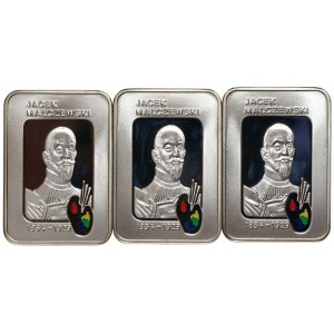 III RP, 20 złotych 2003, Jacek Malczewski, zestaw 3 sztuk monet
