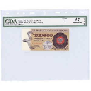 200,000 zloty 1989 - series F - GDA 67 EPQ