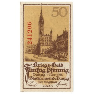 GDAŃSK/DANZIG - 50 fenig 1918