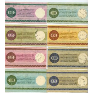 PEWEX - 1 cent do 50 centów 1979, zestaw 8 sztuk bonów