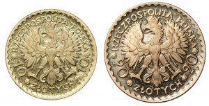Set of 10 and 20 gold 1925 Chrobry - Kopie Kremnica