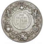 Francie, medaile za cenu Lyonské hudební konzervatoře z roku 1916, spolu s věnovaným originálním pouzdrem.