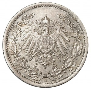 Niemcy, 1/2 marki 1908 A