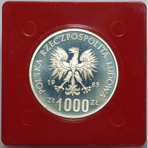 Polská lidová republika, 1 000 zlotých 1985 - 40 let Organizace spojených národů, vzor stříbro