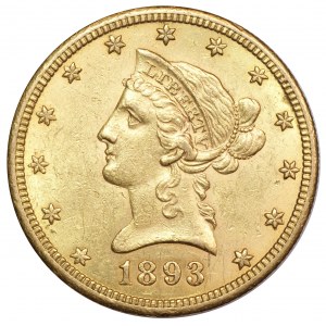 USA, 10 dolarów 1893 - Coronet Head (S) San Francisco