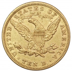 USA, $10 1895 - Coronet Head