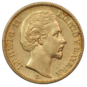 Německo, Bavorsko, 20 značek 1873 D