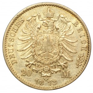 Německo, Bavorsko, 20 značek 1873 D