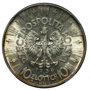 II RP, 10 zl. 1936 Piłsudski - NGC MS62