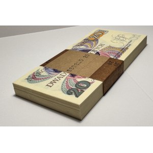 PACKAGE BANQUE - 20 zloty 1982 - Série AM - Numéroté consécutivement avec RADAR 5089805