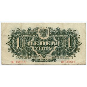 1 złoty 1944 - obowiązkowym - seria BB