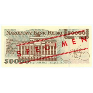 50,000 zloty 1993 - Series A 0000000 - MODEL No 0940*.