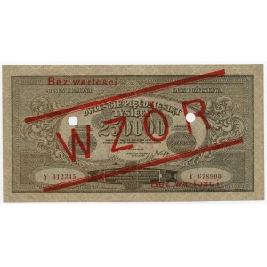 250.000 marek polskich 1923 - WZÓR - Y 012345/Y 678900
