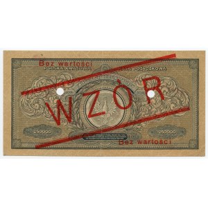 250.000 marek polskich 1923 - WZÓR - Y 012345/Y 678900