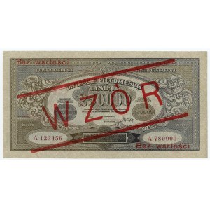 250.000 marek polskich 1923 - WZÓR - A123456/A789000