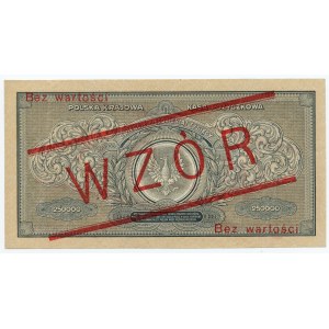 250.000 marek polskich 1923 - WZÓR - A123456/A789000