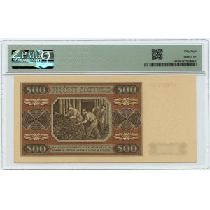 500 zlotých 1948 - série AF - PMG 58