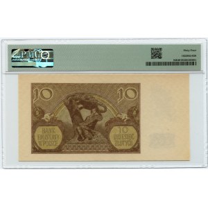 10 złotych 1940 - seria D - PMG 64