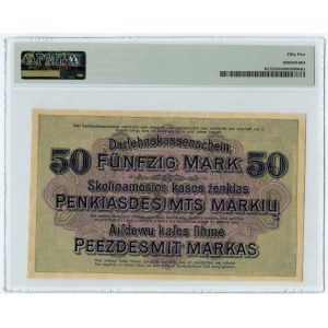 KOWNO, 50 marek 1918 série A - PMG 55