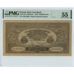 250 000 polských marek 1923 - série AZ - PMG 55