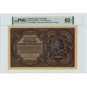 1 000 polských marek 1919 - III série J - PMG 65EPQ