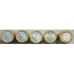 Austria, 2 Groschen 1982, 1983, 1984 rolki bankowe - zestaw 5 sztuk