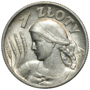 II RP, 1 Zloty 1925 Frau mit Ohren, London (mit einem Punkt)