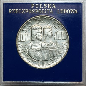 PRL, 100 zlotých 1966 Mieszko i Dąbrówka, PRÓBA Silver
