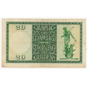 GDAŃSK/DANZIG, 20 Gulden 1937 ser. K 420,054