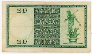 GDAŃSK/DANZIG, 20 Gulden 1937 ser. K 420,054
