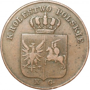 Powstanie listopadowe, 3 grosze 1831 - łapy orła proste